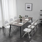 Chaises pliantes élégantes en fer et PVC pour conventions et expositions Blanches