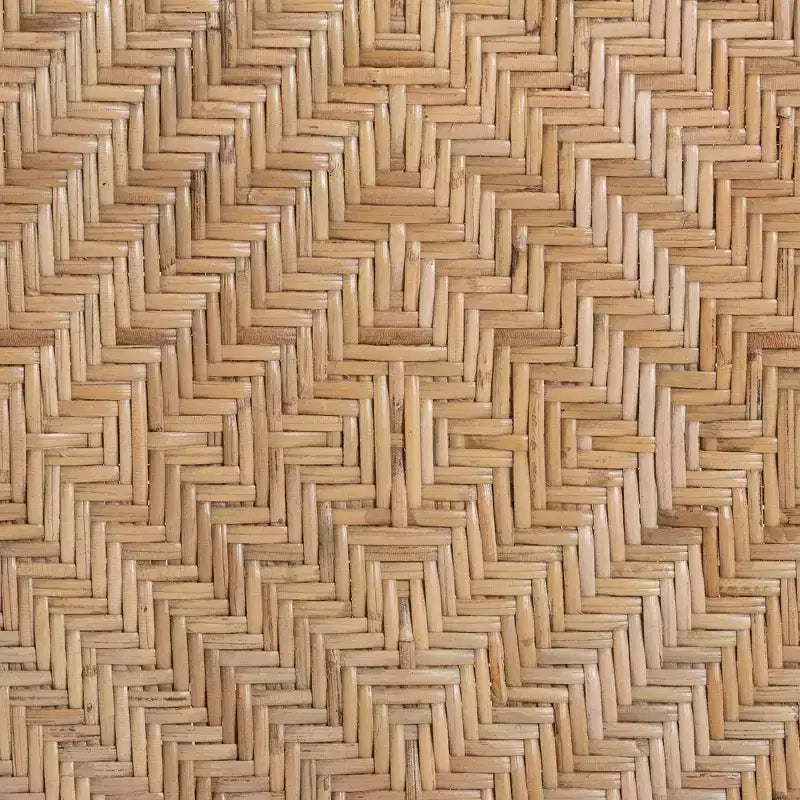 Chaise de salle à manger bicolore moderne mi-siècle en rotin noir et marron naturel bali & pari Ayana