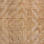 Chaise de salle à manger bicolore moderne mi-siècle en rotin noir et marron naturel bali & pari Ayana