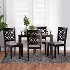 Baxton Studio Abigail Modern Fabric Wood Dining Set