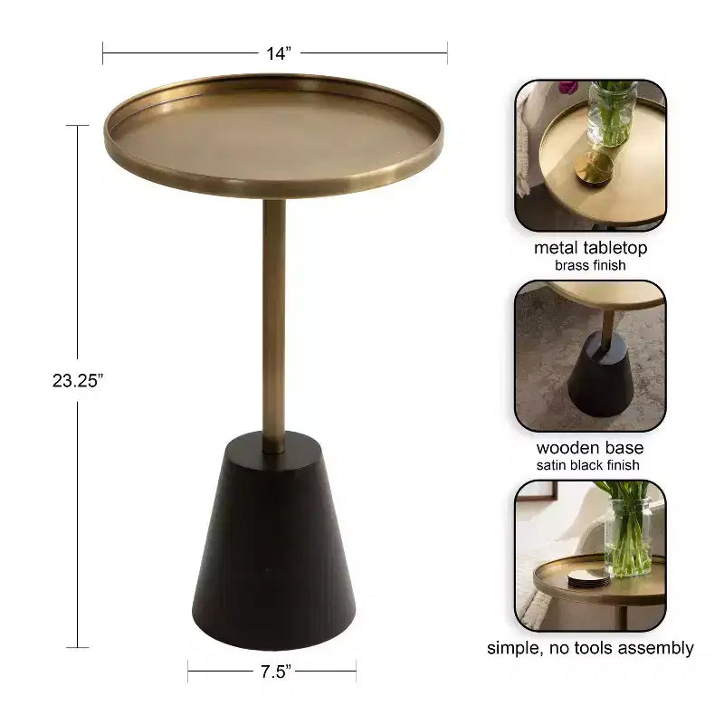 Table d'appoint ronde Tira de Kate et Laurel