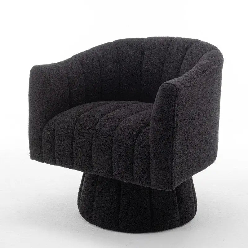 Fauteuil rond pivotant SEYNAR Modern Glam en velours