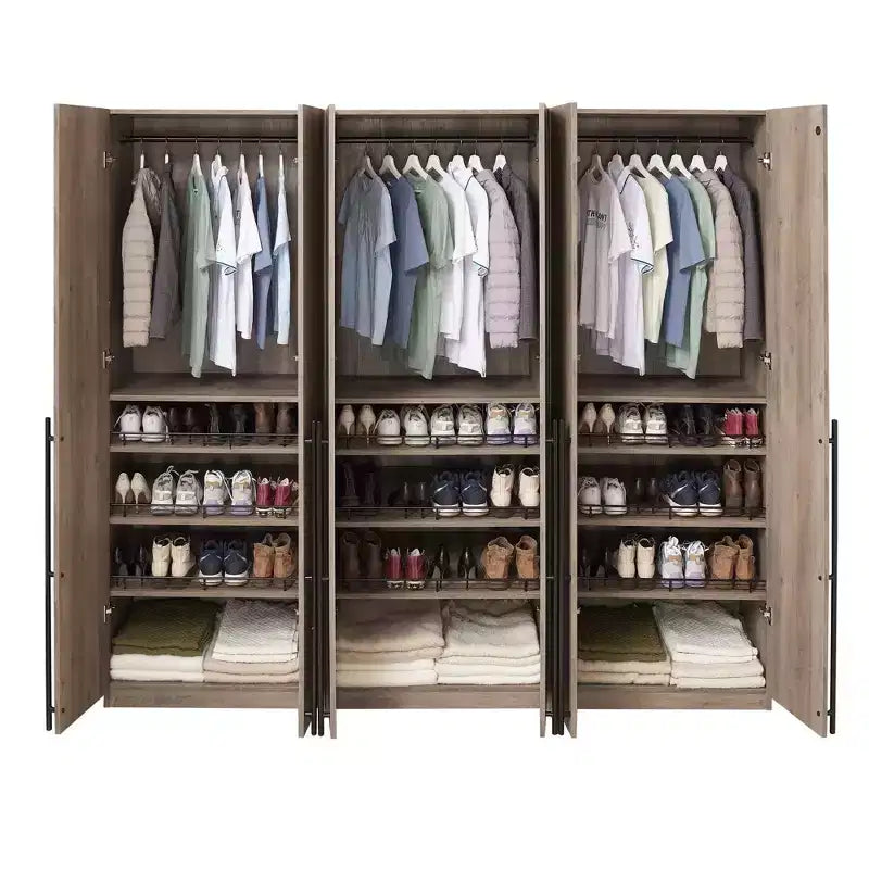 Manhattan Comfort Lot de 3 armoires-penderies Lee 2 portes et 4 étagères