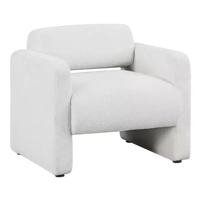 HOMES: Inside + Out Fauteuil d'appoint moderne Sanddrift en bouclette