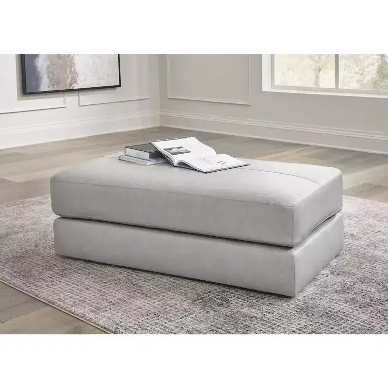 Signature Design by Ashley Amiata Ottoman d'appoint surdimensionné moderne, gris clair