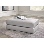 Signature Design by Ashley Amiata Ottoman d'appoint surdimensionné moderne, gris clair