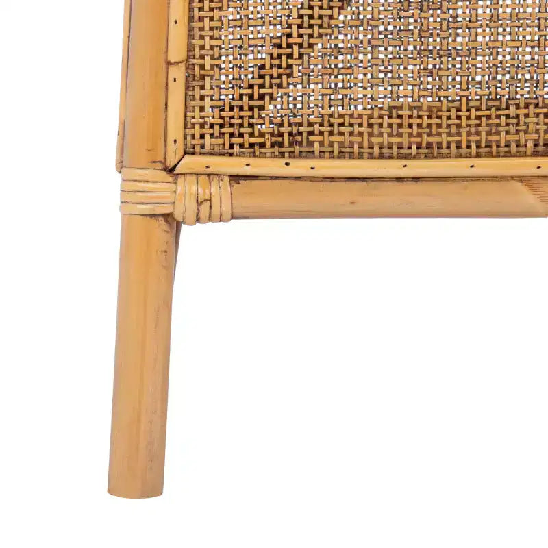 Fauteuil d'appoint Jessica en rotin avec coussin - ACH6519A - Blanc/Brun Miel Lavé - Safavieh