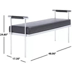 Banc rectangulaire Pim avec accoudoirs - BCH6206 - Safavieh