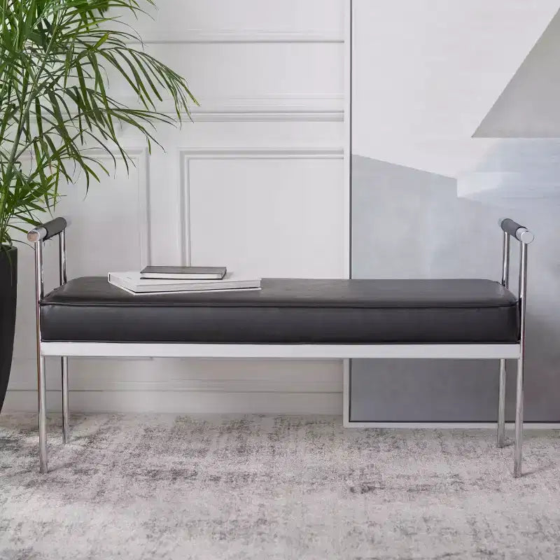 Banc rectangulaire Pim avec accoudoirs - BCH6206 - Safavieh