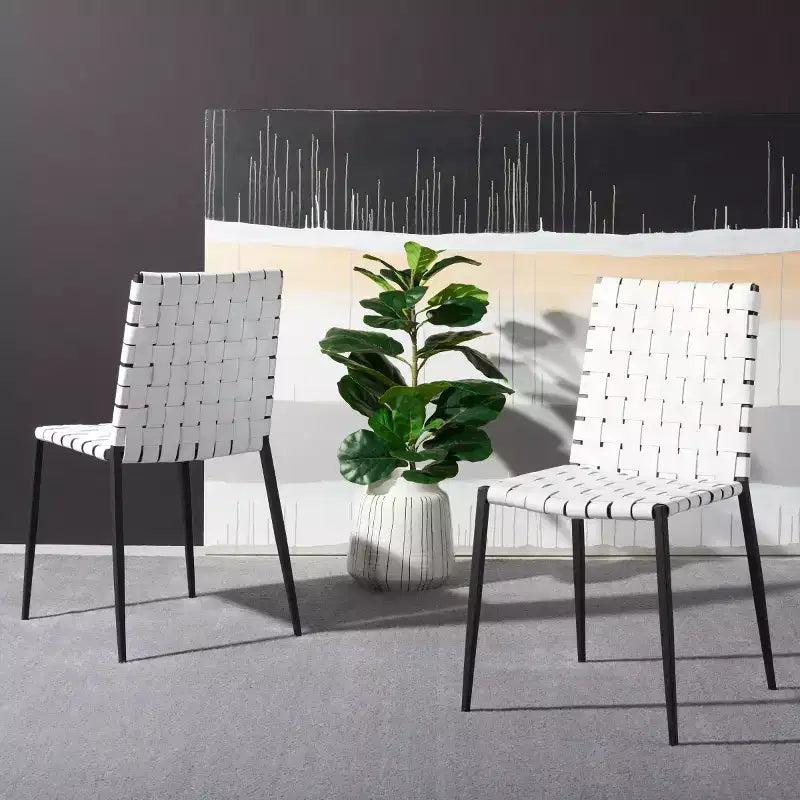 Chaise de salle à manger tressée Rayne (lot de 2) - DCH3006 - Safavieh