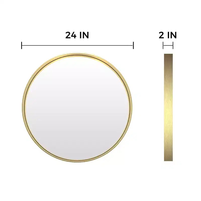 Keonjinn Miroir de salle de bain rond à LED avec cadre en métal, rétroéclairé, 3 températures de couleur, intensité variable, anti-buée