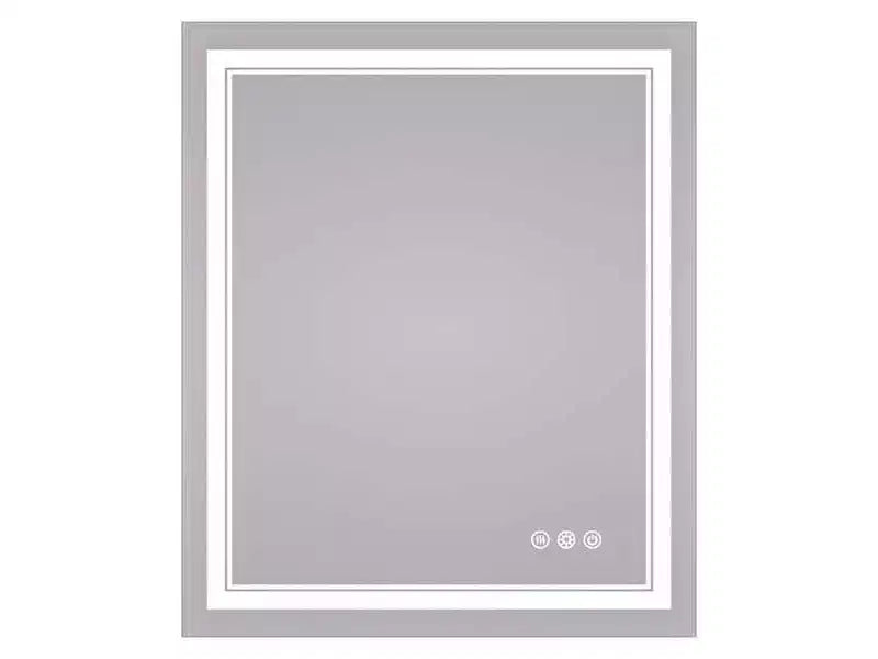 Keonjinn Miroir de salle de bain rond à LED avec cadre en métal, rétroéclairé, 3 températures de couleur, intensité variable, anti-buée