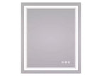 Keonjinn Miroir de salle de bain rond à LED avec cadre en métal, rétroéclairé, 3 températures de couleur, intensité variable, anti-buée