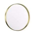 Keonjinn Miroir de salle de bain rond à LED avec cadre en métal, rétroéclairé, 3 températures de couleur, intensité variable, anti-buée