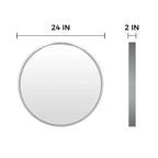 Keonjinn Miroir de salle de bain rond à LED avec cadre en métal, rétroéclairé, 3 températures de couleur, intensité variable, anti-buée