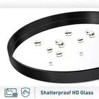Keonjinn Miroir de salle de bain rond à LED avec cadre en métal, rétroéclairé, 3 températures de couleur, intensité variable, anti-buée