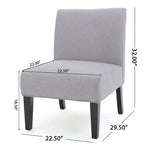 Fauteuil d'appoint en tissu moderne - 22.50 L x 29.50 W x 32.00 H