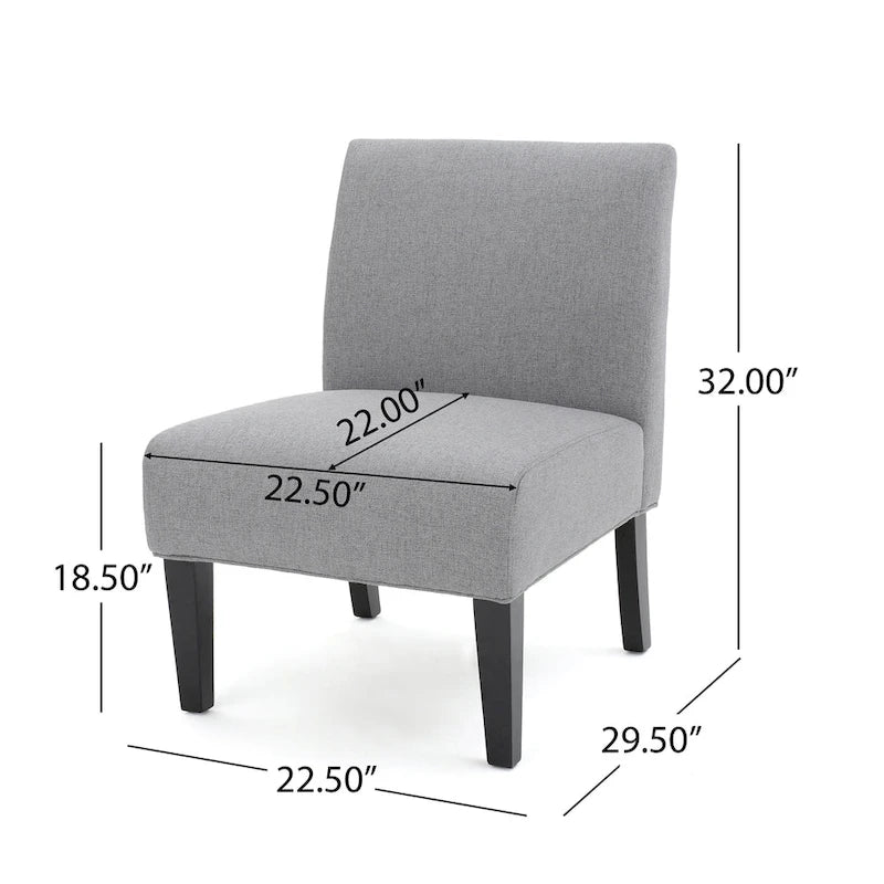 Fauteuil d'appoint en tissu moderne - 22.50 L x 29.50 W x 32.00 H