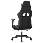 vidaXL Chaise de jeu avec repose-pieds, noir et camouflage, similicuir
