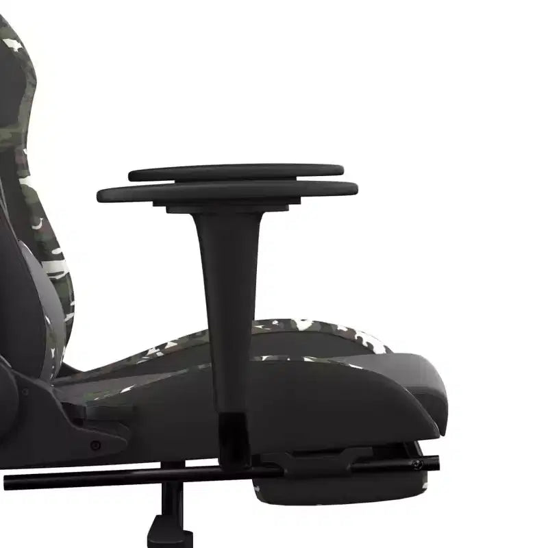vidaXL Chaise de jeu avec repose-pieds, noir et camouflage, similicuir