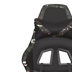vidaXL Chaise de jeu avec repose-pieds, noir et camouflage, similicuir