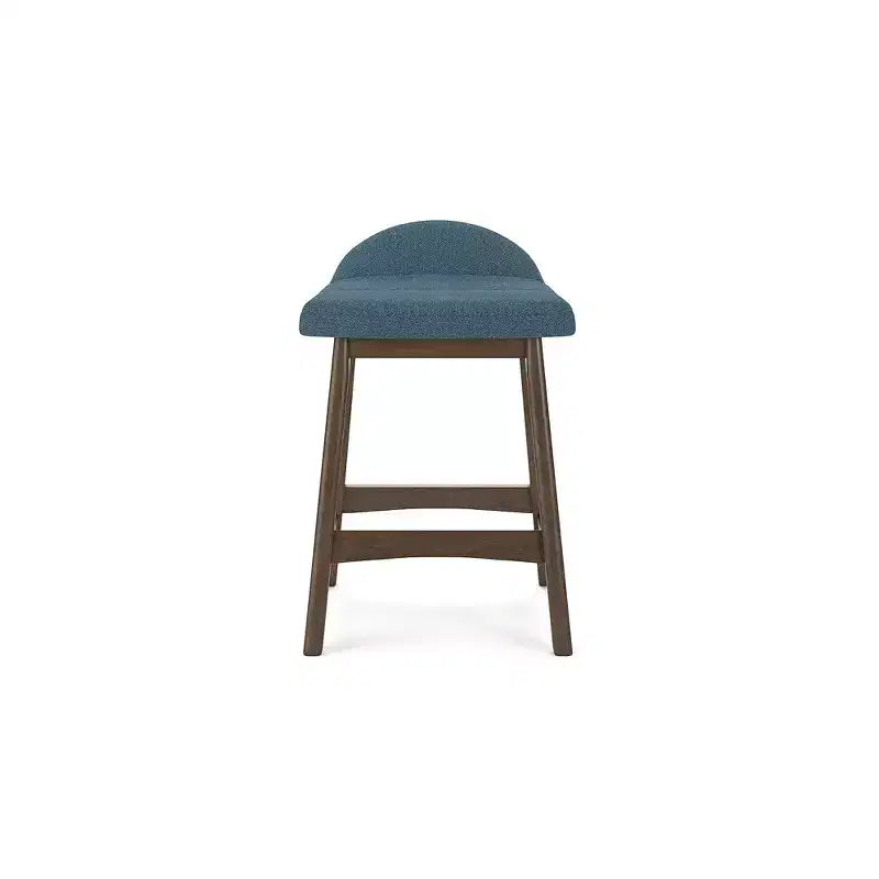 Tabouret de bar rembourré avec coussin en mousse Lyncott de Signature Design by Ashley, hauteur comptoir, lot de 2, bleu