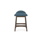 Tabouret de bar rembourré avec coussin en mousse Lyncott de Signature Design by Ashley, hauteur comptoir, lot de 2, bleu