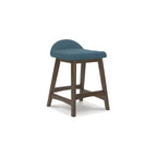 Tabouret de bar rembourré avec coussin en mousse Lyncott de Signature Design by Ashley, hauteur comptoir, lot de 2, bleu