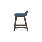 Tabouret de bar rembourré avec coussin en mousse Lyncott de Signature Design by Ashley, hauteur comptoir, lot de 2, bleu