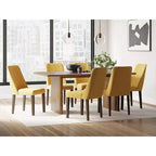 Signature Design by Ashley Chaise d'appoint de salle à manger Lyncott rembourrée avec coussin en mousse, lot de 2, jaune
