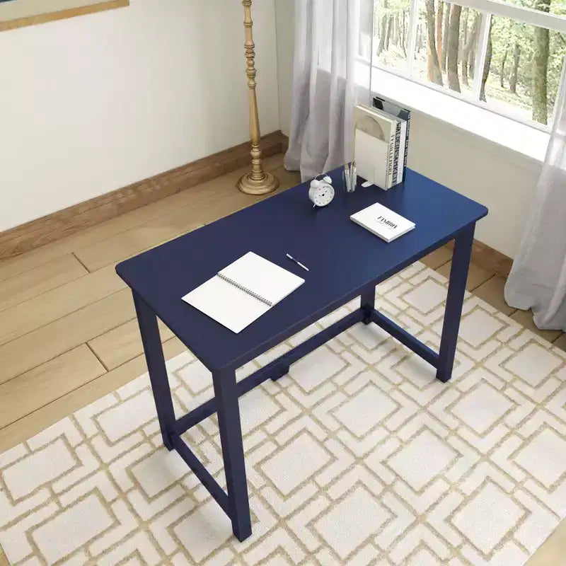 Bureau en bois massif Planche+Poutre, Bureau simple pour chambre à coucher, Bureau d'étude pour bureau à domicile, 39.5