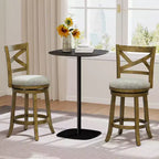 Tabourets de bar pivotants Costway, lot de 2 ou 4, tabourets de bar à hauteur de comptoir de 63,5 cm avec dossiers pour cuisine