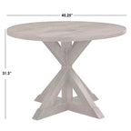 Ensemble repas rond 5 pièces Crenshaw couleur bois flotté - Buylateral