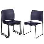 Chaise empilable en vinyle collection Jody, paquet de 4, par Hampden Furnishings