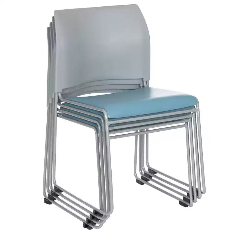 Chaise empilable en vinyle collection Jody, paquet de 4, par Hampden Furnishings