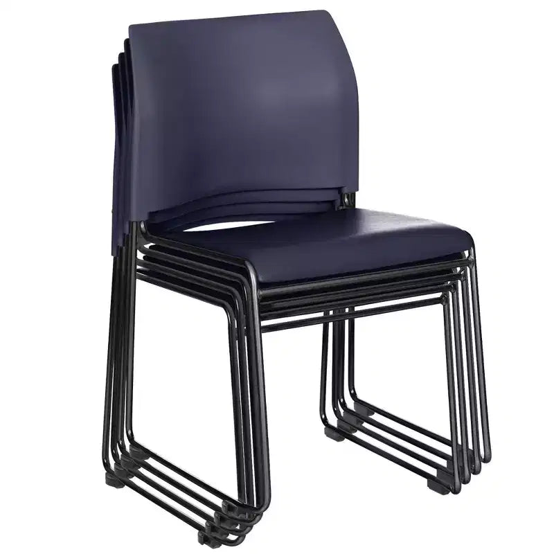 Chaise empilable en vinyle collection Jody, paquet de 4, par Hampden Furnishings