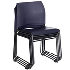 Chaise empilable en vinyle collection Jody, paquet de 4, par Hampden Furnishings