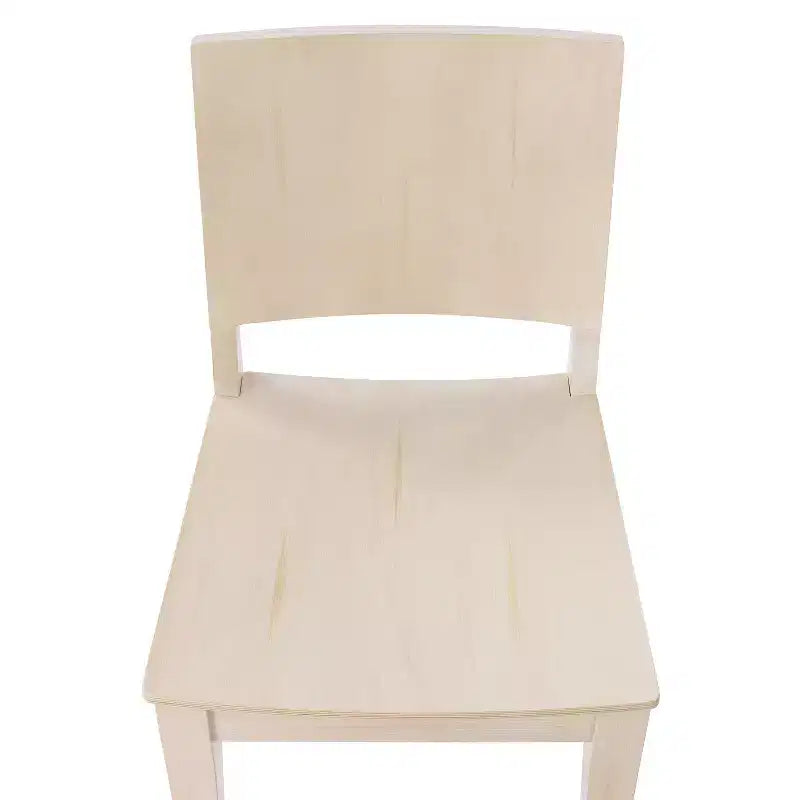 Chaise de salle à manger commerciale Flash Furniture Naples en bois massif avec dossier incurvé
