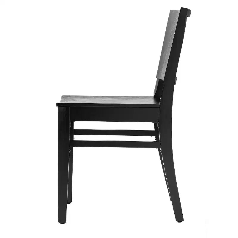 Chaise de salle à manger commerciale Flash Furniture Naples en bois massif avec dossier incurvé