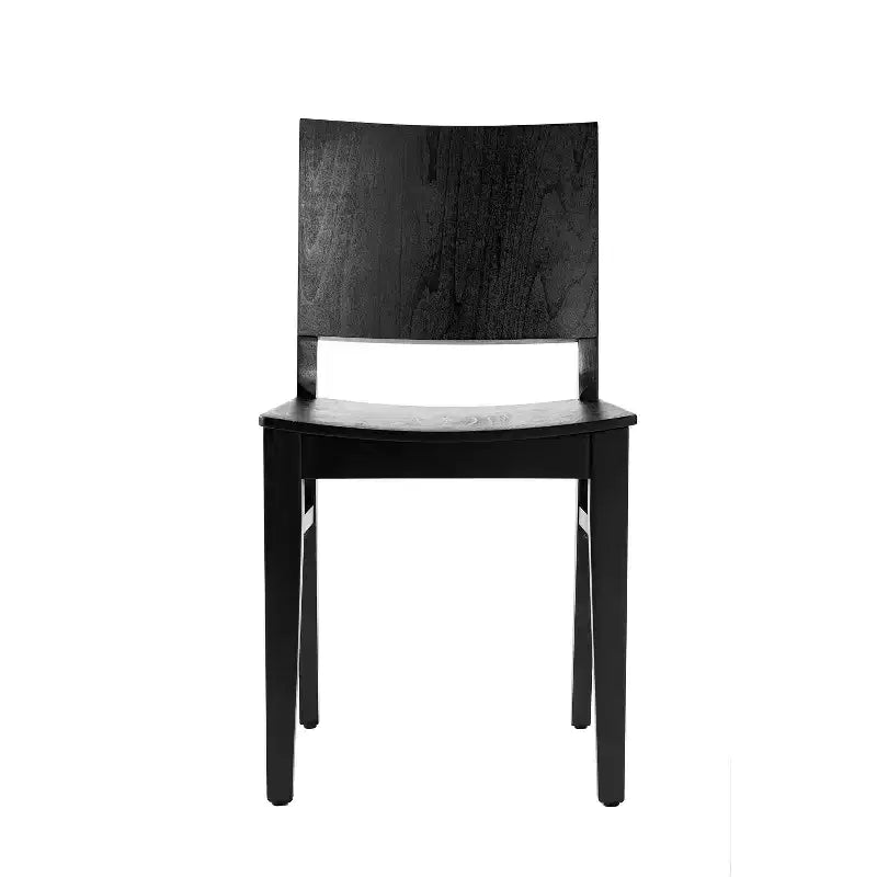 Chaise de salle à manger commerciale Flash Furniture Naples en bois massif avec dossier incurvé