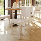 Chaise de salle à manger commerciale Flash Furniture Naples en bois massif avec dossier incurvé