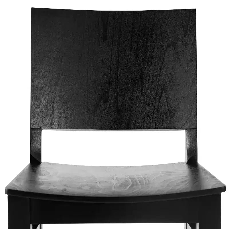 Chaise de salle à manger commerciale Flash Furniture Naples en bois massif avec dossier incurvé