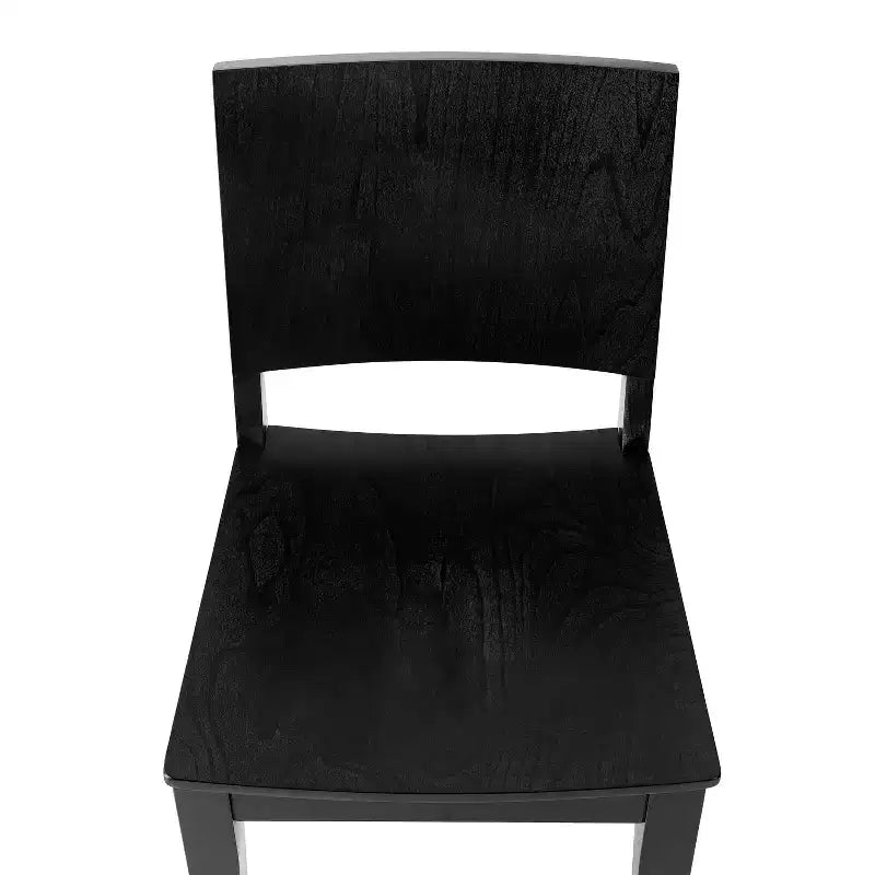 Chaise de salle à manger commerciale Flash Furniture Naples en bois massif avec dossier incurvé