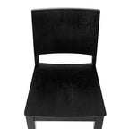 Chaise de salle à manger commerciale Flash Furniture Naples en bois massif avec dossier incurvé