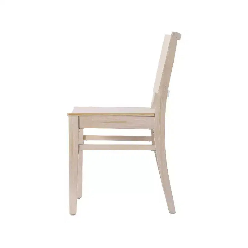 Chaise de salle à manger commerciale Flash Furniture Naples en bois massif avec dossier incurvé