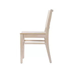 Chaise de salle à manger commerciale Flash Furniture Naples en bois massif avec dossier incurvé