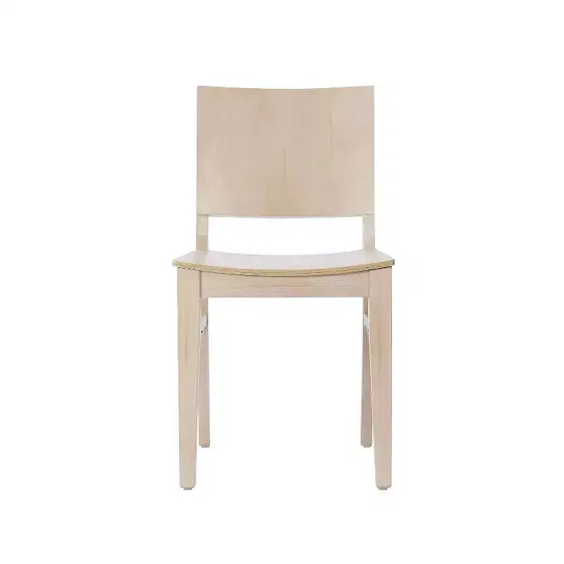 Chaise de salle à manger commerciale Flash Furniture Naples en bois massif avec dossier incurvé