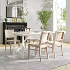 Chaise de salle à manger commerciale Flash Furniture Naples en bois massif avec dossier incurvé