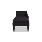 Chaise longue capitonnée à accoudoirs roulés du milieu du siècle, 64 po