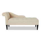 Chaise longue capitonnée à accoudoirs roulés du milieu du siècle, 64 po